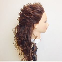 ピン必要なし！ゴム4本で簡単ハーフアップ♪　ヘアアレンジ　ロングヘア