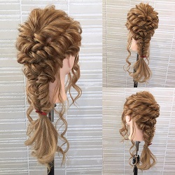 フィッシュボーン×ロープ編みで作るフワフワローポニー❀ ヘアアレンジ ロングヘア