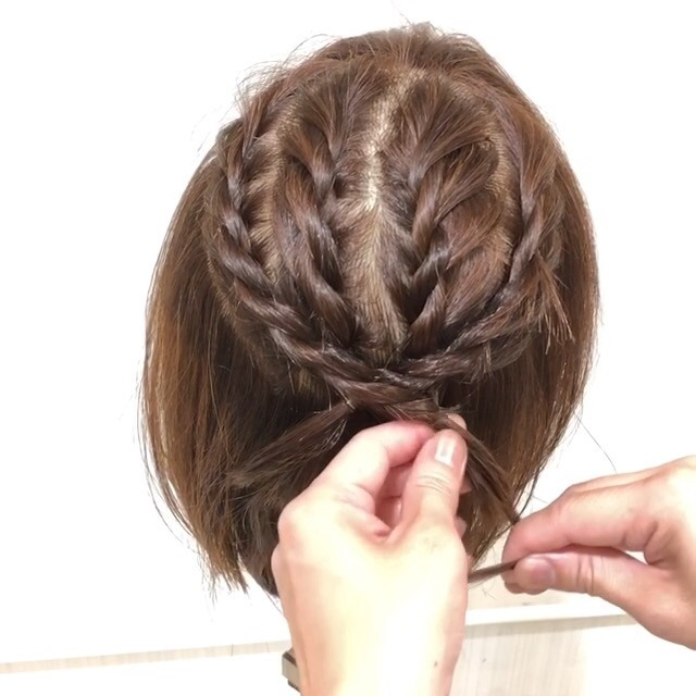 編み込み４連発！ショートでもとびっきり可愛いヘアアレンジ♡ 5