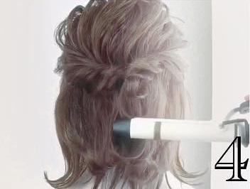 小顔効果も！？ミディアムで一番簡単なヘアアレンジ☆4