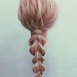 三つ編み不要!一見三つ編み結ぶだけ編みおろし ヘアアレンジ ロングヘア