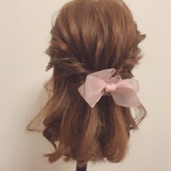 キュートな雰囲気溢れる♡くるりんぱハーフアップ　ヘアアレンジ　ロングヘア
