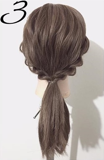 日々のヘアアレンジに特別感を！ひたすら編んで作るシニヨンアレンジ♪3