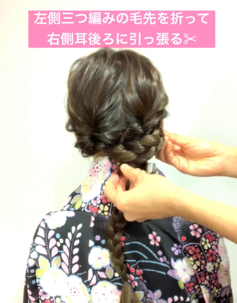 絶対モテる?!王道可愛い♡イベントで使える三つ編みアップアレンジ8