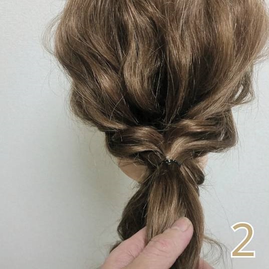 簡単に作れる！編み下したまねぎヘアー♪2