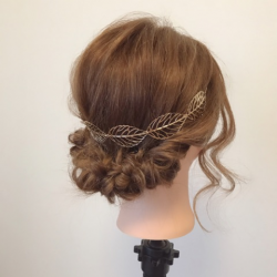 ピン留めが苦手な方必見!浴衣にもドレスにも合う三つ編みギブソンタック ヘアアレンジ ロングヘア