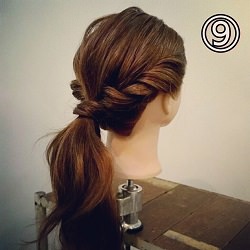 アレンジスティックを使ったロープ編み風ポニーテールアレンジ☆ ヘアアレンジ ロングヘア
