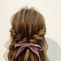 顔周りがスッキリ！タイトロープが可愛いいハーフアップ☆　ヘアアレンジ　ロングヘア