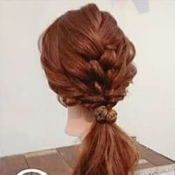 編み込み×くるりんぱで作る耳周りスッキリローポニテ☆ ヘアアレンジ ロングヘア