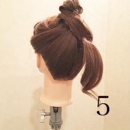 アクセが無くても可愛いお団子と組み合わせたリボンヘアー♡5