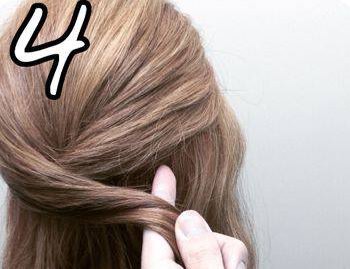 ゴム不要！ねじって留めるだけの個性的でラフなヘアアレンジ4