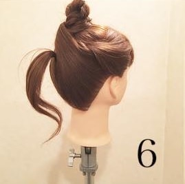 アクセが無くても可愛いお団子と組み合わせたリボンヘアー♡6