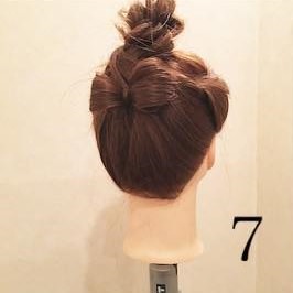 アクセが無くても可愛いお団子と組み合わせたリボンヘアー♡7