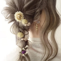 すっごい簡単なのにドレッシー☆くるりんぱだけでできる華やかアレンジ ヘアアレンジ ロングヘア