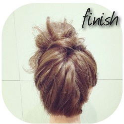 髪が伸びてきてまとめたい時に!ちょっとアクセントを加えた簡単な高めお団子アレンジ☆ ヘアアレンジ ロングヘア