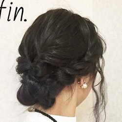 黒髪でも華やかに♡セルフでも簡単にできる可愛いギブソンタック ヘアアレンジ ミディアムヘア