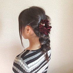 編みおろし風なのに編み込みいらず！簡単にできる上品なお嬢様風ダウンスタイル　ヘアアレンジ　ロングヘア