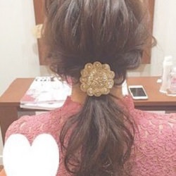 ちょい足しポニテ☆ロープ編みでポニーテールにひと工夫 ヘアアレンジ ミディアムヘア