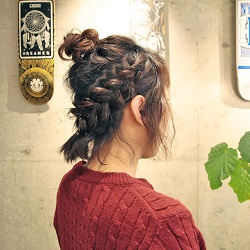 ショートヘアでもこんなにオシャレなアレンジに☆編み込みボブアレンジ ヘアアレンジ ショートヘア