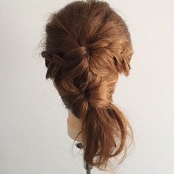 こなれ感抜群&個性派アレンジ☆くるりんぱと編み込みのまとめ髪 ヘアアレンジ ロングヘア