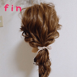 ロープ編みだけの超簡単な編みおろしアレンジ☆ ヘアアレンジ ロングヘア
