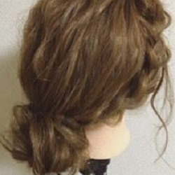 スッキリまとまってるけどふんわり柔らか♪シンプルめのパーティヘア ヘアアレンジ ロングヘア