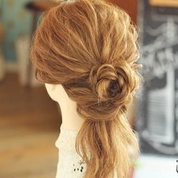 後ろ姿がとってもキュート♡アクセ不要のお花柄アレンジ ヘアアレンジ ロングヘア
