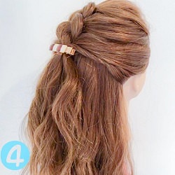 意外に簡単!裏編みだけで作るこなれハーフアップアレンジ♪ ヘアアレンジ ロングヘア