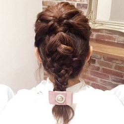 基本テクニックだけで出来る！レトロ感溢れる三つ編みアレンジ♪　ヘアアレンジ　ロングヘア