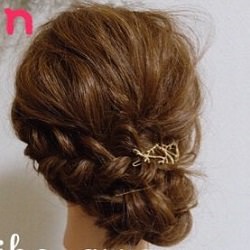 お出かけにはこのスタイル☆三つ編みで作る可憐なまとめ髪アレンジ ヘアアレンジ ロングヘア