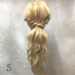 エレガントな雰囲気♪サイドロープ編みが可愛いローポニアレンジ ヘアアレンジ ロングヘア