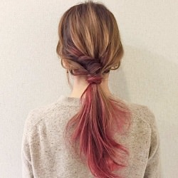 クロスくるりんぱでアクセント☆他の人とかぶらないこなれローポニテ ヘアアレンジ ロングヘア