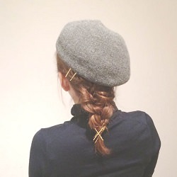 帽子に合う!編み込みがかわいいカジュアルスタイル☆ ヘアアレンジ ミディアムヘア