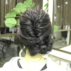 スッキリまとまる!くるりんぱ×三つ編みアップヘア☆ ヘアアレンジ ロングヘア