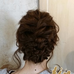 自分でもできる結婚式ヘア♪華やかな編み込みアップアレンジ☆ ヘアアレンジ ロングヘア