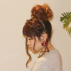 ぎゃくりんぱでふんわり感UP☆簡単お団子ヘアアレンジ ヘアアレンジ ミディアムヘア