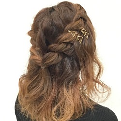 5分で出来る!ねじって編むだけで作れるハーフアップアレンジ☆ ヘアアレンジ ロングヘア
