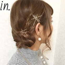 アクセサリーが映える!アクティブなミディアムアップスタイル☆ ヘアアレンジ ミディアムヘア