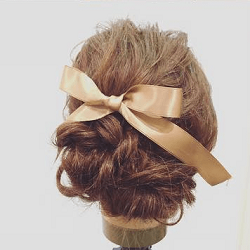 初心者さんでも安心☆クロス編みで簡単サイドシニヨン ヘアアレンジ ロングヘア