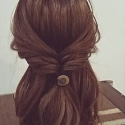 王道のモテヘア♥くるりんぱだけで出来る上品ハーフアップアレンジ ヘアアレンジ ロングヘア