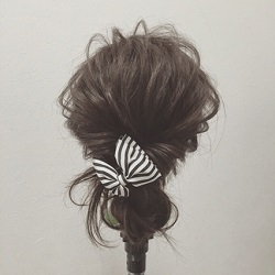 時短アレンジ☆くるりんぱとロープ編みで簡単まとめ髪♪ ヘアアレンジ ロングヘア