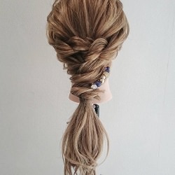 ロープ編みで出来る☆大人女子の簡単お呼ばれスタイル ヘアアレンジ ロングヘア