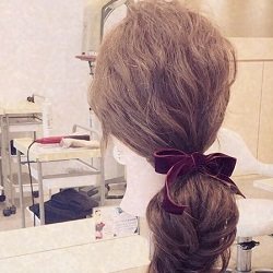 フィッシュボーンで華やかに☆ゆるふわダウンアレンジ　ヘアアレンジ　ロングヘア