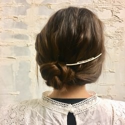 簡単アレンジ☆くるりんぱと三つ編みで清楚なまとめ髪☆ ヘアアレンジ ロングヘア