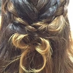 ふんわりリボンが可愛い♡編み込みで作るワンランク上のダウンヘアー ヘアアレンジ ロングヘア