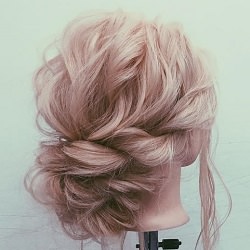 後れ毛で魅力アップ!ロープ編みだけで出来る華やかまとめ髪♪ ヘアアレンジ ロングヘア