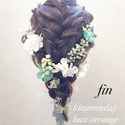 イベントで主役になれるフラワー編みおろしアレンジ☆ ヘアアレンジ ロングヘア