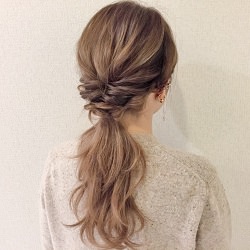 デートにピッタリ!くるりんぱで作る簡単ローポニテ☆ ヘアアレンジ ロングヘア