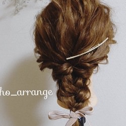 簡単なのに凝って見える☆編み込み風三つ編みアレンジ ヘアアレンジ ロングヘア