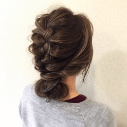 ちょっとしたお出かけに☆こなれ感UPの簡単編み込みヘア♪ ヘアアレンジ ロングヘア